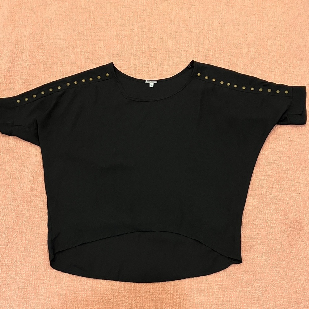 Charlotte Russe studded Black blouse Top